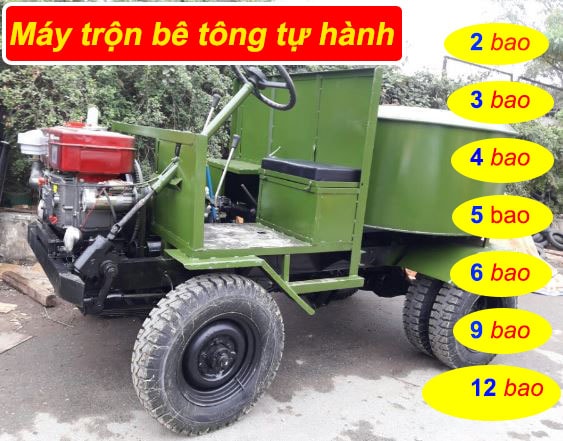 máy trộn bê tông tự hành, máy trộn tự hành