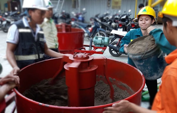 máy trộn bê tông cưỡng bức