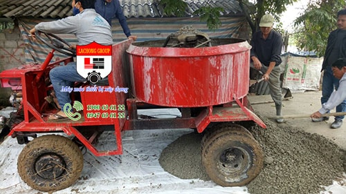 máy trộn bê tông làm đường nông thôn, máy trộn tự hành làm đường nông thôn